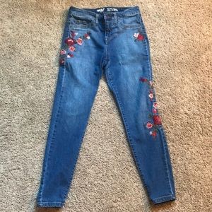 floral print jeans